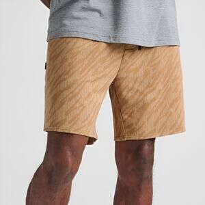Stance Mens Casual Shelter Butter Blend Tiger Print Fleece Pull On Shorts Size L